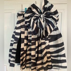 Elegant Black and White Mini Dress